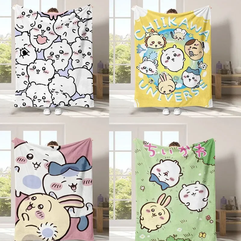 

Новые милые периферийные одеяла в стиле аниме Chiikawas, летнее одеяло, одеяла для сна, мужское и женское офисное одеяло для дивана, предметы первой необходимости