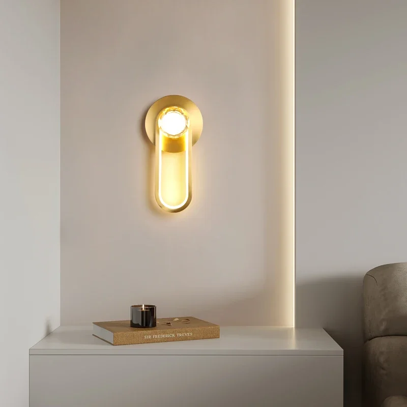 TechHPModern Fashion And Simplicity Led Wall Lamps For Bedroom Copper Wall Lights