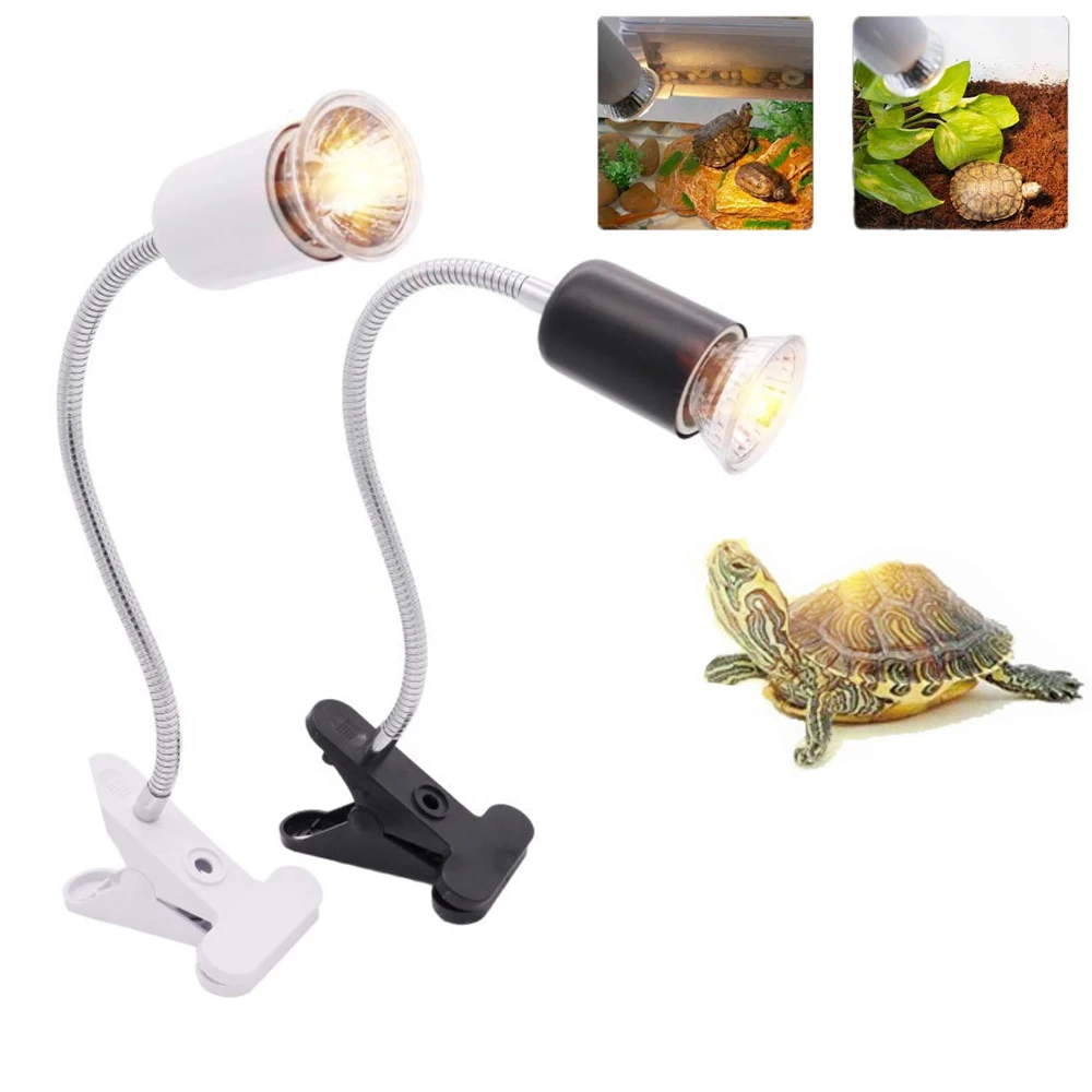 Reptile Heat Lamp Adjustable Gooseneck Aquarium Tank Heating Lamps for Tortoise Lizard Snake Terrarium without bulb