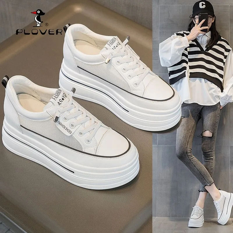 

Zapatos Chunky Woman Increased 6CM Casual Shoes Autumn New Comfortable Wedge Skateboard Shoes Fashion Women Vulcanized Sneakers