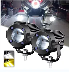 Motorcycle Headlight Led Fog Lights 12V 24V Projector Lens Front Lamp for  Electric Motorcycles ATV UTV Offroad Work Light