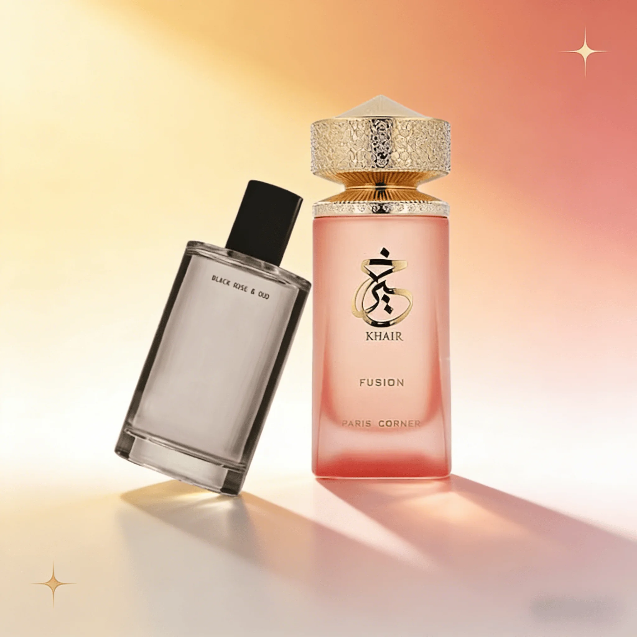 

Khair Fusion By Paris corner- Sparkling Joyful Unisex Perfume & Salt & Rock Body Mist - Black Rose & Oud Scent