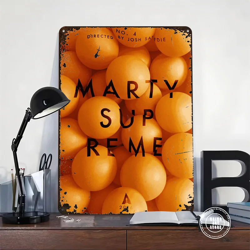 Marty Supreme Movie Metal Poster Customized Wall Art Retro Vintage Metal Tin Signs for Garage Decoration Room Wand Deko Man Cave