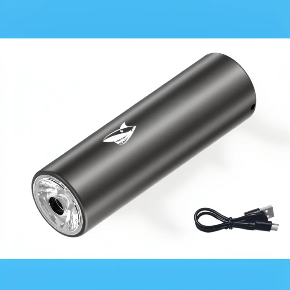Versatile Led Flashlight For Smiling Shark Rechargeable Torch Dual Source Spotlight Camping Hiking Essential