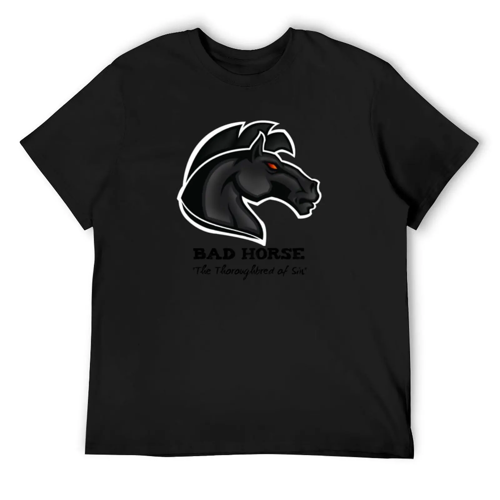 

Bad Horse, Thoroughbred of Sin, Evil League of Evil T-Shirt customs oversized men t shirts high quality