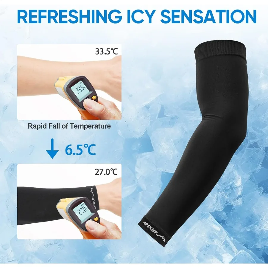 Cooling Arm Sleeves for Men Women UV Sun Protection UPF 50 Volleyball Arm Sleeves Comprion Sleeves for Outdoor