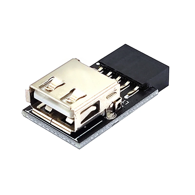 new!!USB Adapter Connector PC Internal Motherboard 9Pin to USB2.0 Type A Female Converter for Desktop Computer