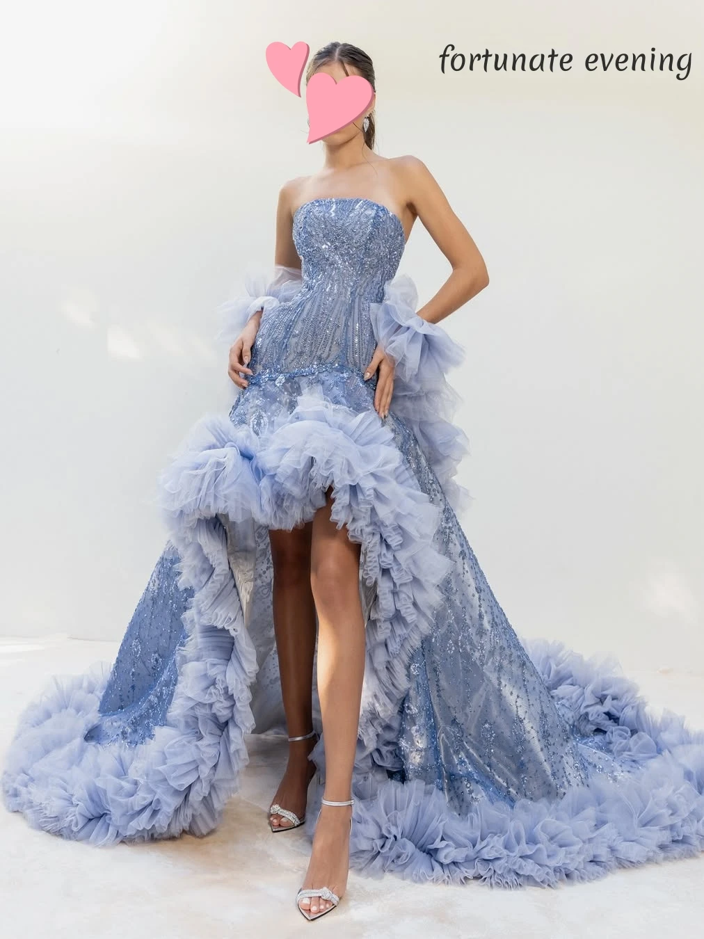 

Fortunate Evening Elegant Vintage Sweet Blue Lace Beads Sexy Princess Customized Formal Occasion Prom Dress Evening Party Gowns