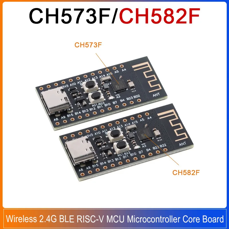 

1/5pcs CH573F BLE 4.2 CH582F BLE 5.0 Bluetooth Development Board Wireless 2.4G BLE RISC-V MCU Microcontroller Core Board