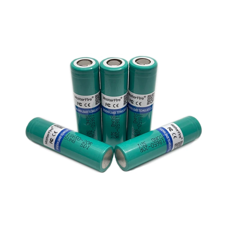 MasterFire Original 18650 2000mAh INR18650-20R 3.6V High-Power Li-ion Battery Rechargeable Lithium 20R Batteries Cell