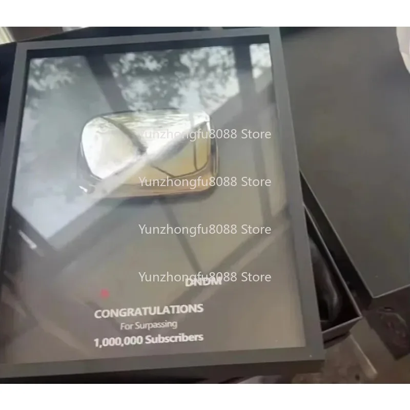 Gold Custom Logo Metal Plaque Medal Blank Wholesale Board for YouTube Bilibili Game Button Award Customizable Metal Crafts