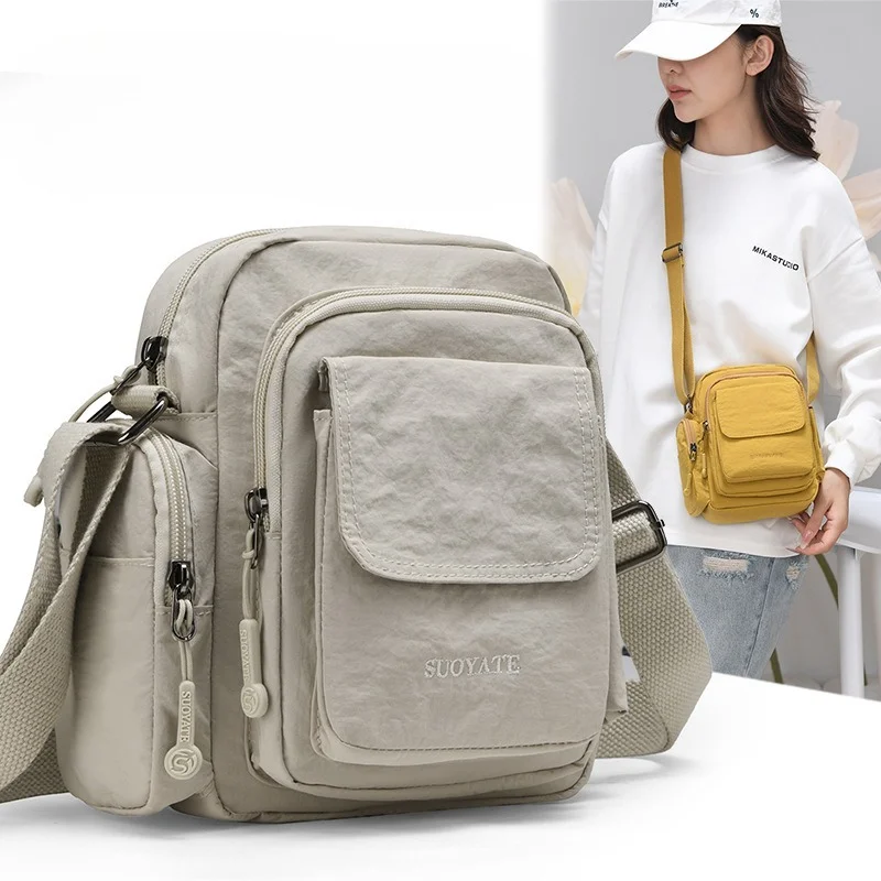 

Versatile Nylon Small Square Bag Multi Functional Large Capacity Commuter Mini Shoulder Bag Mountaineering Bag 2025 New