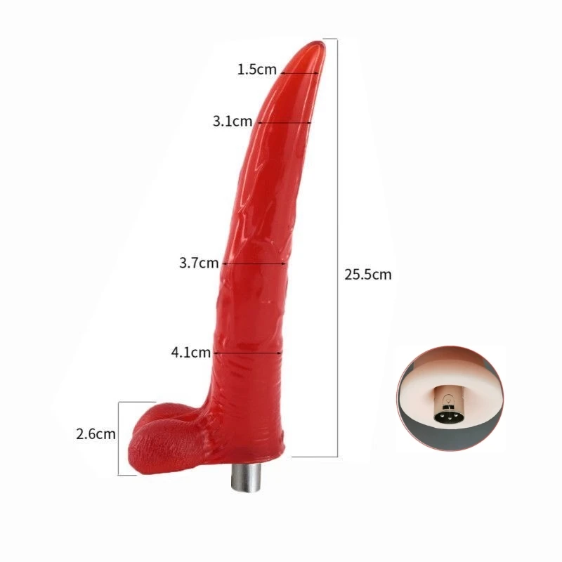 Sex Machine Attachments Dildos for Sex Machine with 3XLR Connector Extra long and extra thick vibrator for women