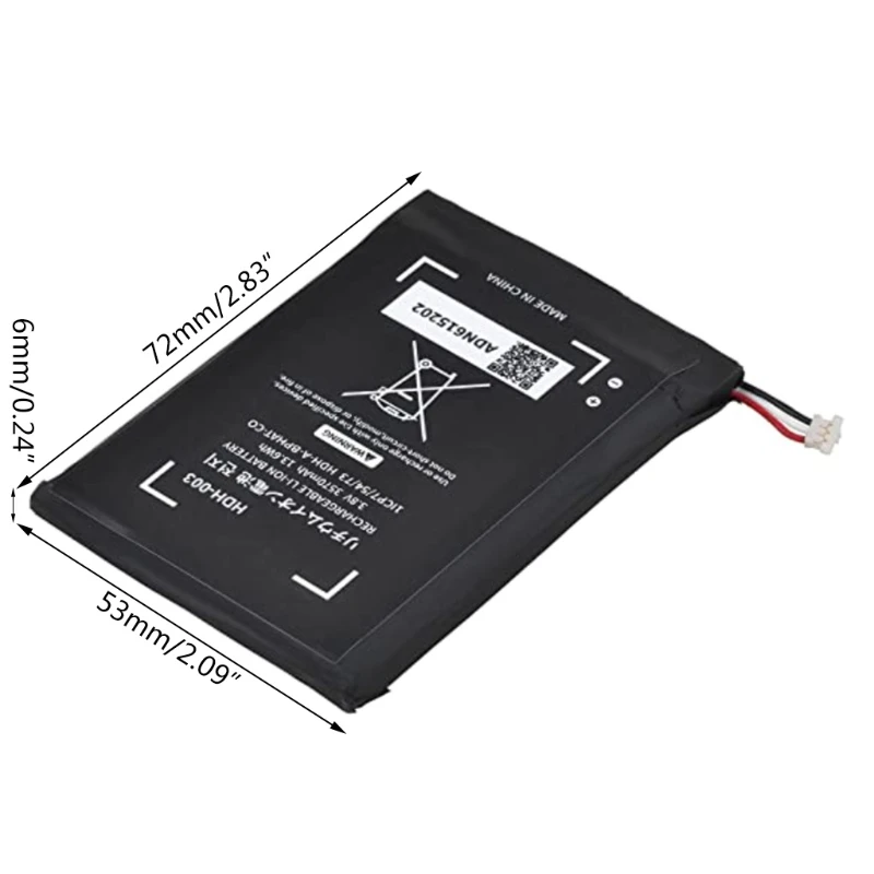 E9LB HDH-003 Replacement Rechargeable Li-ion Polymer Batteries 3.8V 3570mAh 13.6Wh for Switch Lite Game Console