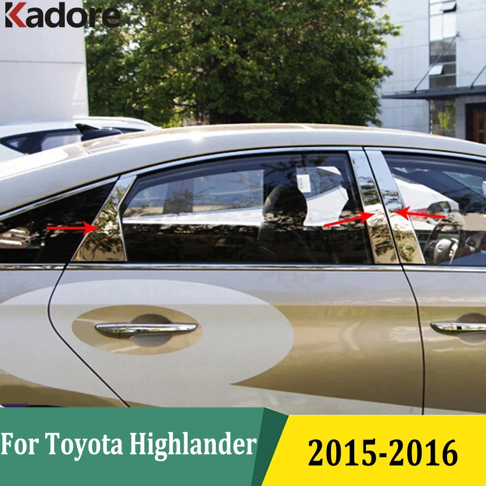 

Window Center Pillar Trim Cover Decorative For Hyundai Sonata 2015 2016 Car Exterior Accessories Stainless Steel