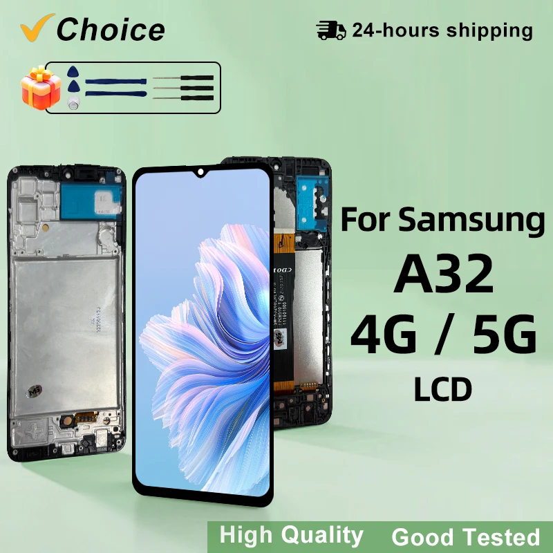 OLED para Samsung Galaxy A32 4G LCD SM-A325F pantalla táctil digitalizador para Samsung A32 5G pantalla A326 SM-A326B reemplazo