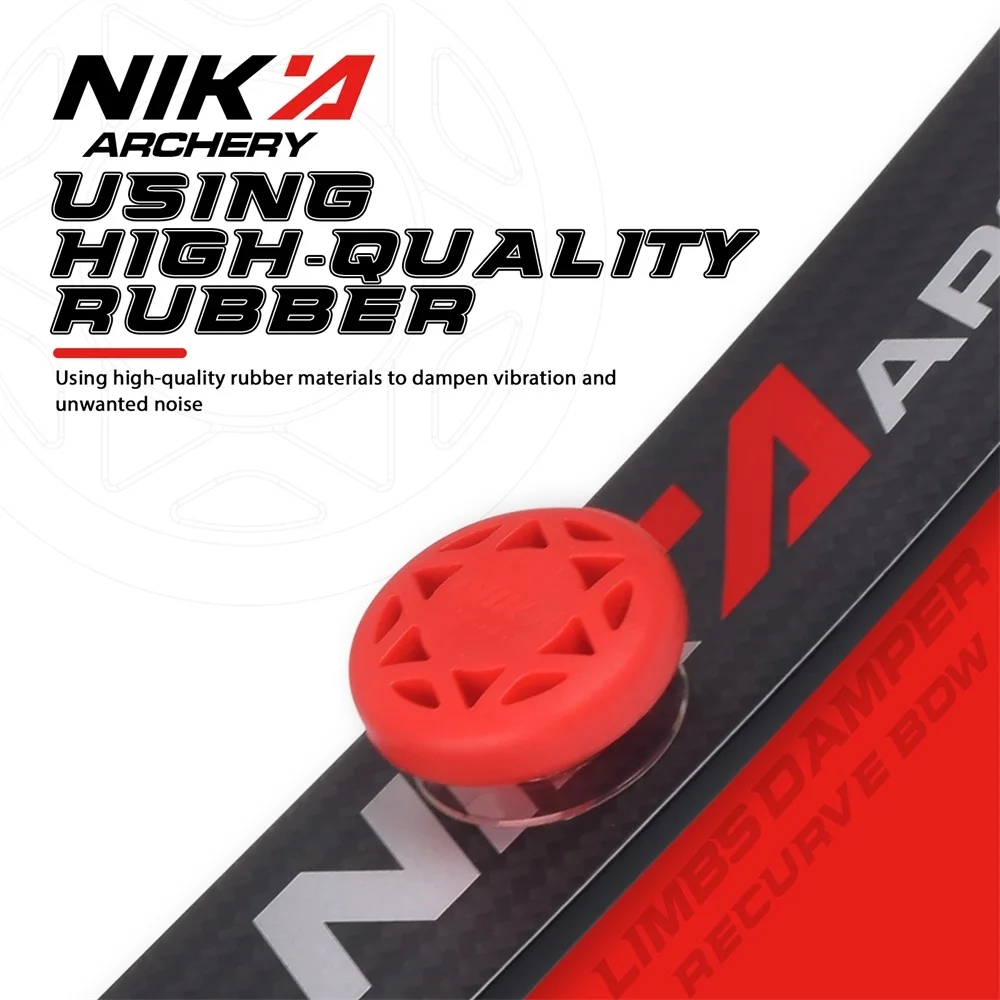 1 pair Nika Archery Rubber Damper for Recurve Bow Limbs Vibration Rubber Shock Absorber Shooting Accessories