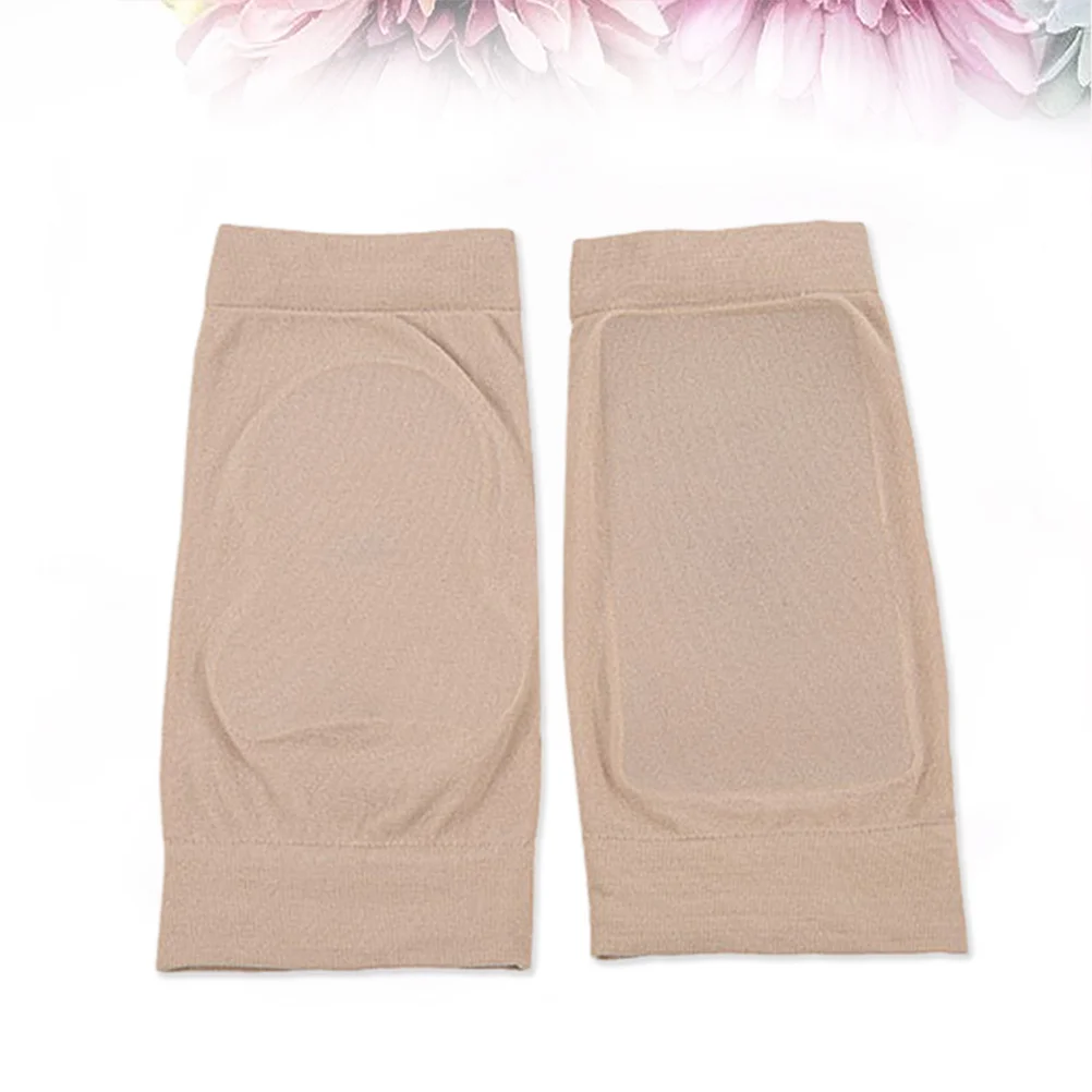 وسادة كعب جل كم لون البشرة نايلون سيبس توسيد حماية الجوارب ضغط خفيف لكعب إصابة وتر العرقوب