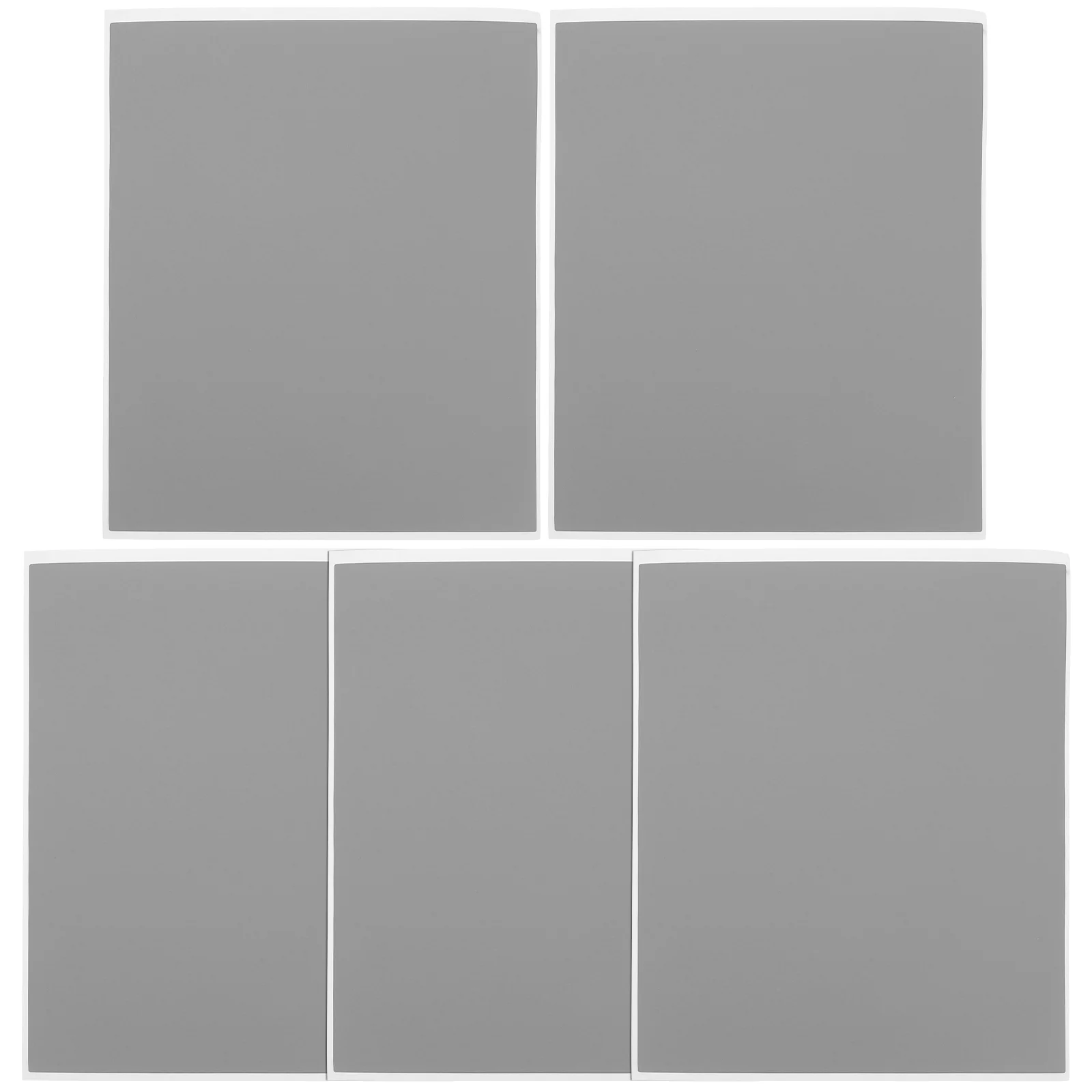 5 Sheets Scratch Card Stickers Label off Tickets for Prizes Peel and DIY Labels Grey Paper