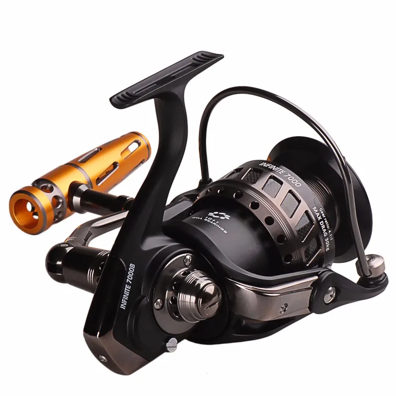 

7000B 9+1BB CNC Drag Power 30kg Aluminum Body Spinning Reel