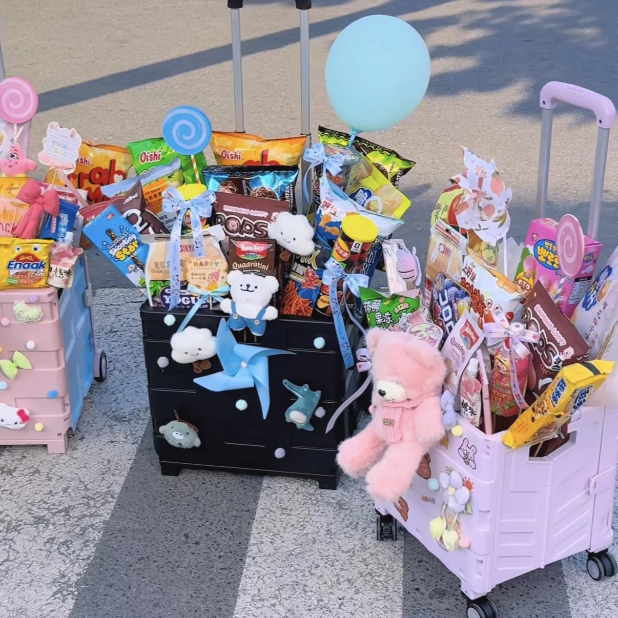 handmade-diy-snack-cart-children's-shopping-cart-portable-storage-organizer-ideal-gift-for-children's-day-foldable-handle