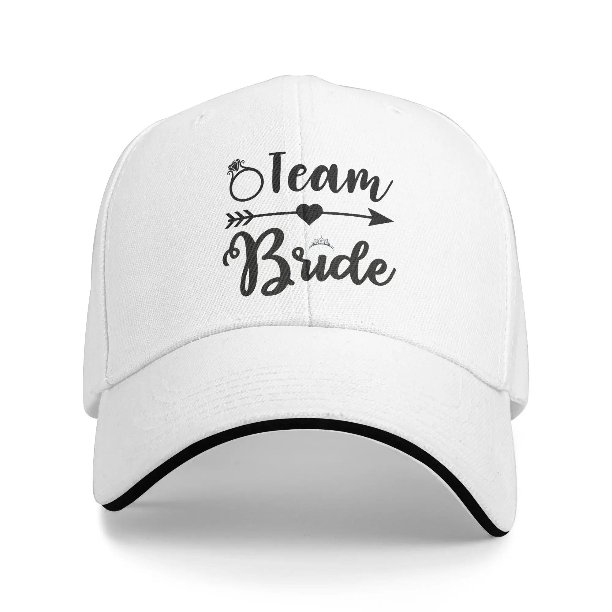 Baseball Cap For Bride's Team With Heart Arrow, Unisex Trucker Hat, Summer Snapback Hat On Sale