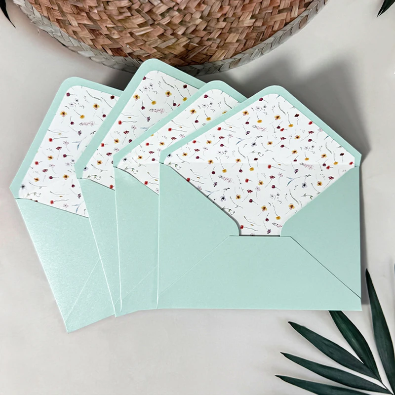 

30 шт./лот, 154x110 мм, зеленые конверты для свадебных приглашений, деловые высококачественные 250 г бумажные принадлежности для хранения канцелярских принадлежностей