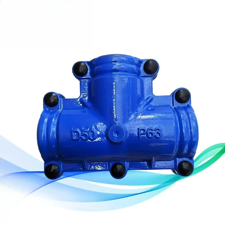 Iron Tee Repair Clamp Pipe Fitting for Leak Fixing in Water Gas Oil Pipelines, High Pressure Heavy Duty Ductile