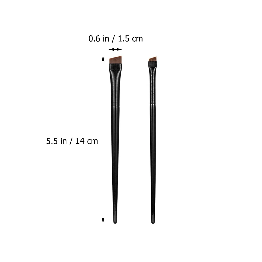 3 Sets Make-up-Zubehör, abgewinkelter Eyeliner-Pinsel, ultrafeines Augenbrauen-Werkzeug, bequemer Griff, tragbares Design für natürliche Augenbrauen