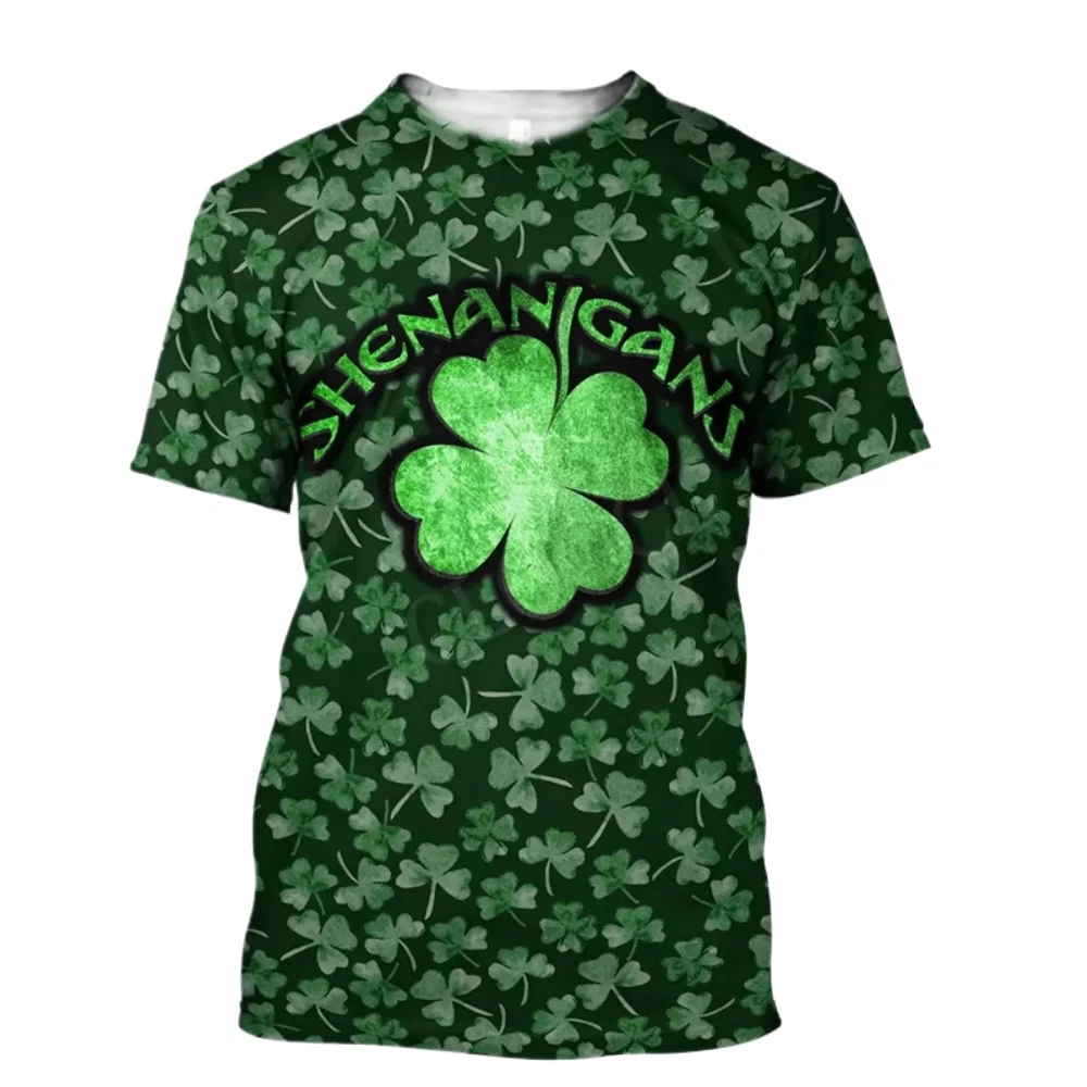 

HX Irish St.Patrick Day T Shirt 3D Print Fashion Harajuku Casual Wild Pullover Tops Men Clothing Drop Shipping