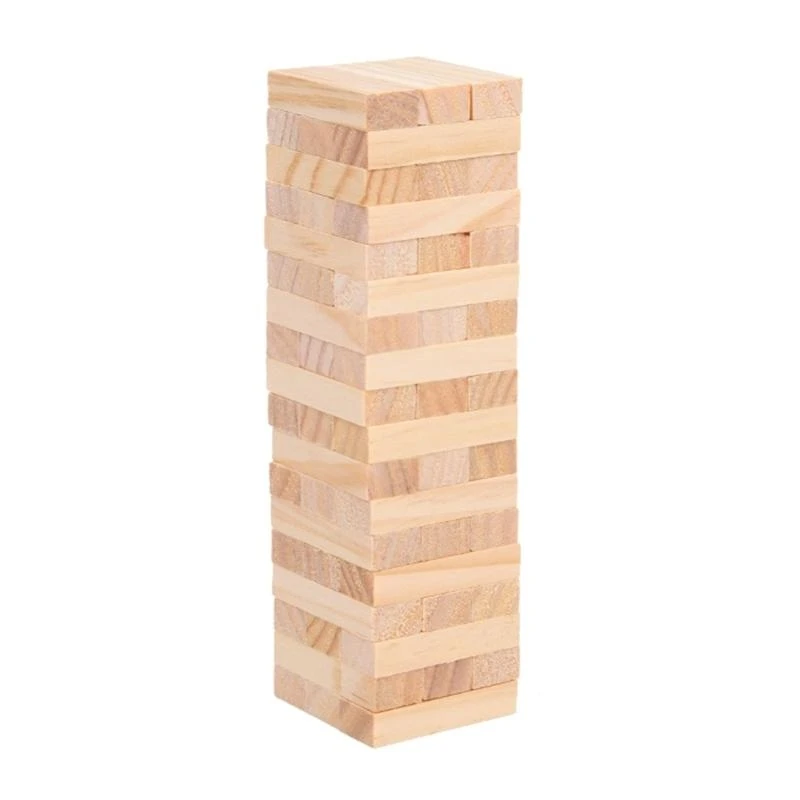 

Solid Block Stacking Game Toy for Parent Kids Balancing Block Tower Interaction Toy Child Fine Motor Skill Toy