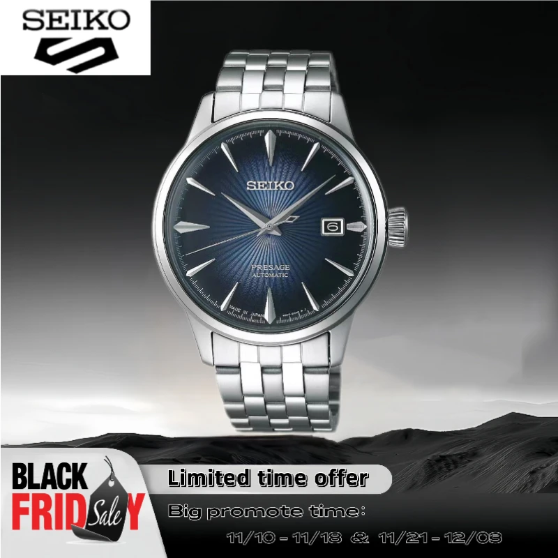 SEIKO الأصلي التلقائي SRPB41J1 Presage ساعة اليابانية زوجين الساعات الفولاذ المقاوم للصدأ مقاوم للماء الأعمال كوارتز ساعات المعصم