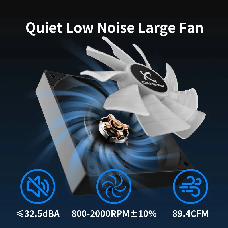 Power Train X-Gamerx MK2 ARGB CPU-Kühler 6 Heatpipes mit Temperaturanzeige Luftgekühlter Kühler für LGA1700 115X AM4 AM5