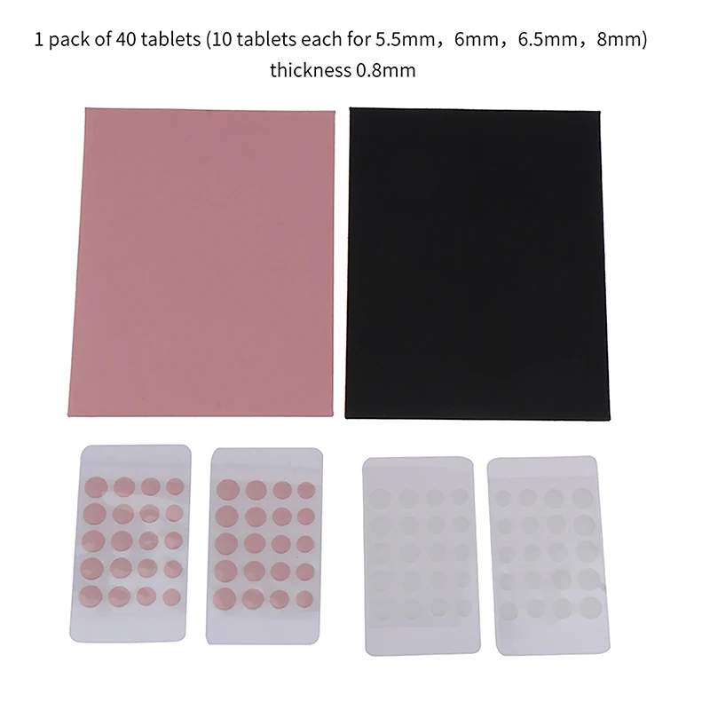 40PCS Esports Tiger ICE Mouse Skates Feet DIY Universal Dot Mouse Glides Rounded Rounded Edges