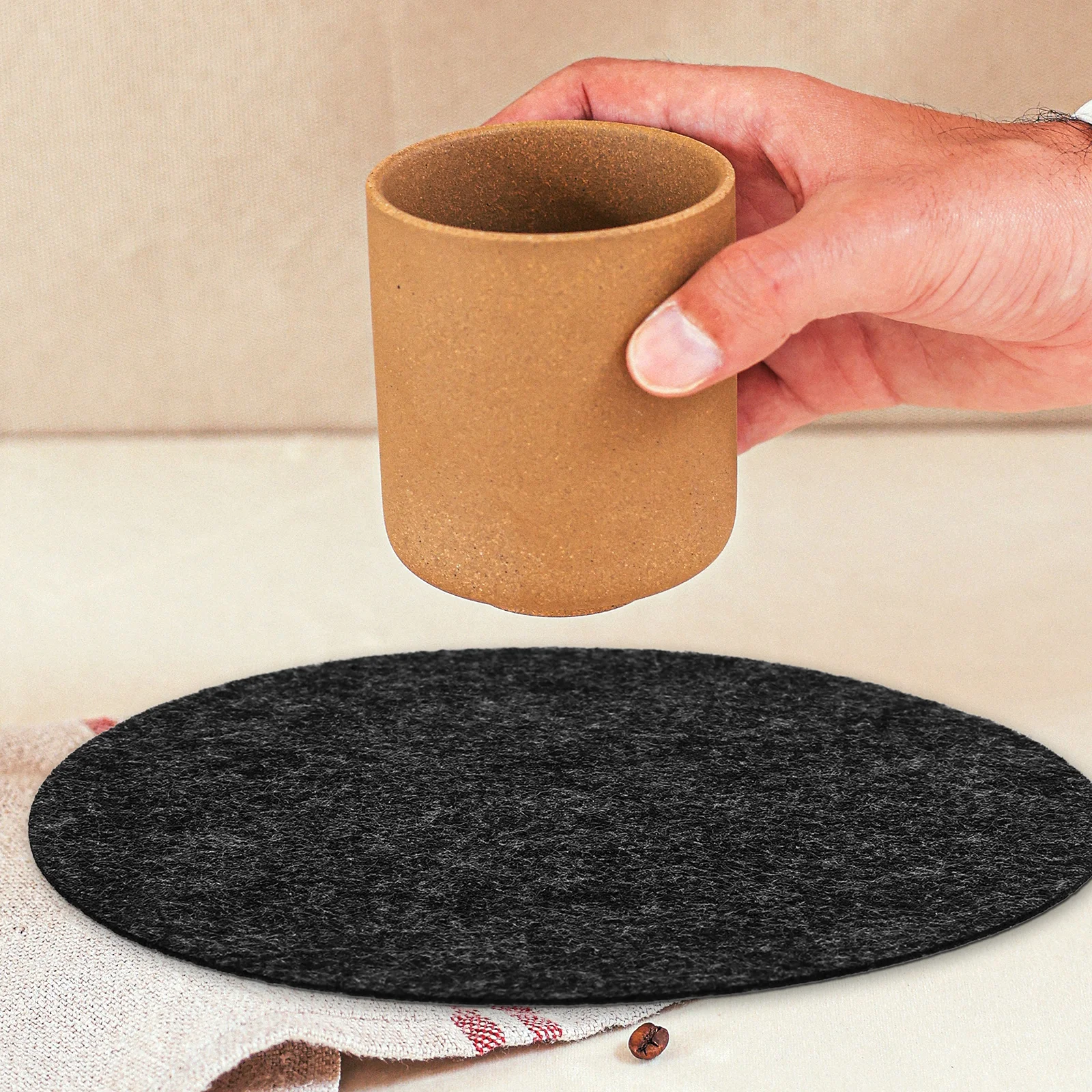 

12 Pcs Thick Felt Plate Stopper Cutlery Dividers Liner Creative Pan Pads Protector Dishwasher Safe Stackable Storage ganization