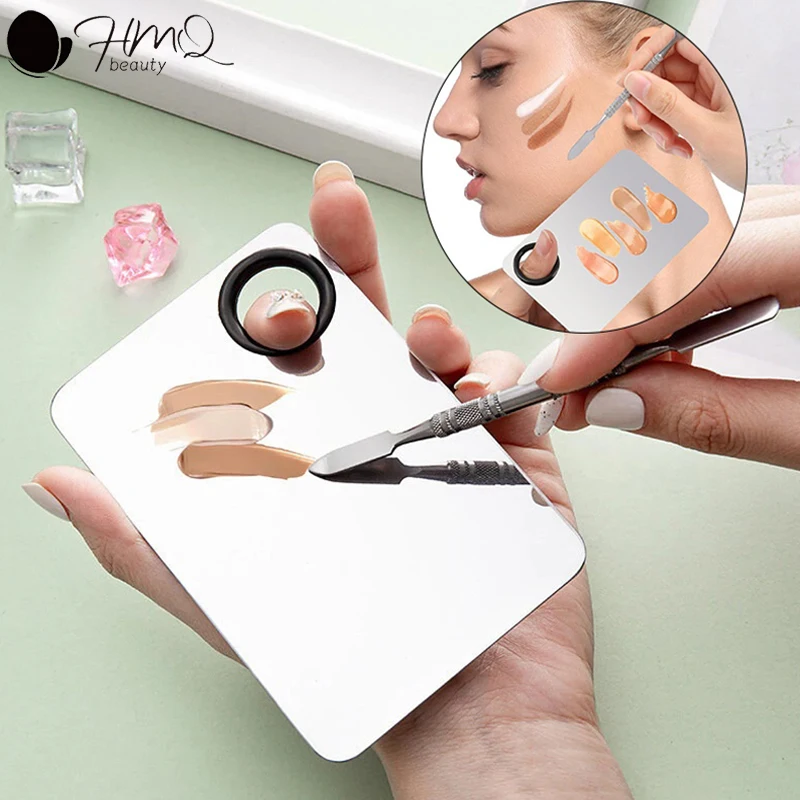 Kits de Palette de mélange de maquillage, outil professionnel de mélange d'ombre à paupières avec spatule, outils de maquillage spécialisés en acier inoxydable, accessoires