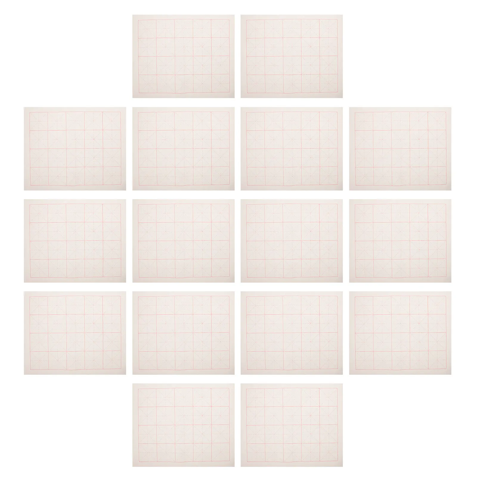100Sheets Calligraphy Paper Chinese Xuan Rice Paper Slow Ink Penetration for Writing Practice Calligraphy Paint Brushes