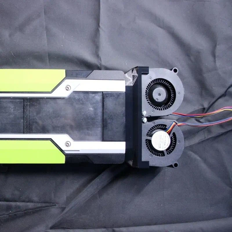 BOLRZO P40/m40/p100/v100 Graphics Card Universal Ultra-thin Twin Turbo Fan Radiator