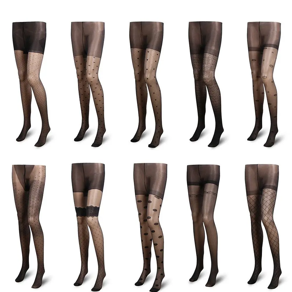 

Women's Tights Classic Small Polka Dot Silk Stockings.Thin Lady Vintage Faux Tattoo Stockings Pantyhose Female Hosiery