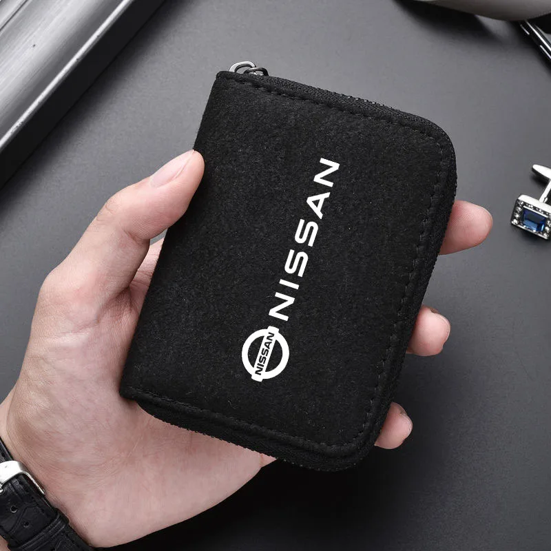 Fashion Zipper Wallets Coin Purse Cards Holder Billfold For Nissan sentra Serena maxima Versa Micra rogue tiida x-trail nismo