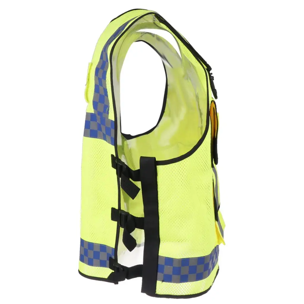 Traffic Safety Vest High Vis Lightweight Polyester Security Mesh Jacket for Volunteers Sanitation Working Environments