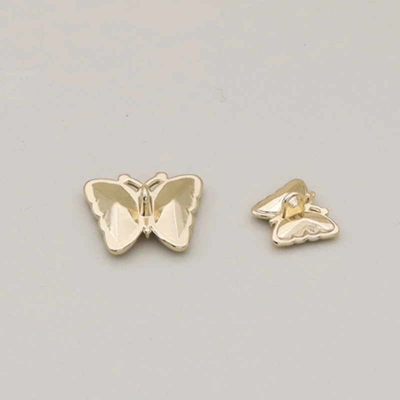 16/23mm Colorful Butterfly Gold Alloy Buttons for Sewing Coat Sweater Cardigan Scrapbooking Sewing Shank Buttons DIY Craft
