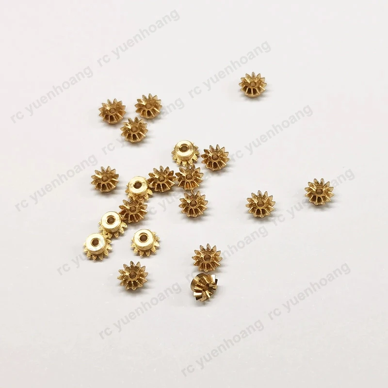 5PCS 12T Teeth Stepped Bevel Gear Modulus 0.3 Shaft Hole 1mm 2mm Metal Pinion 90 degree 1:1 Transmission for RC DIY Car Assembly