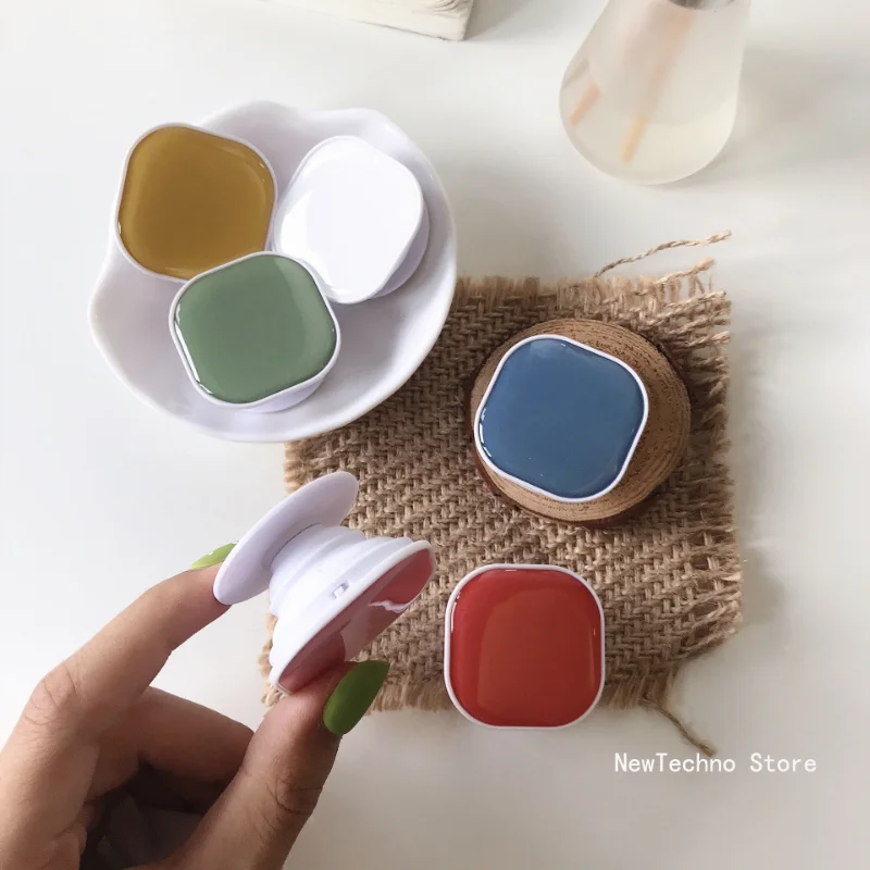 Solid Color Pocket Socket Bracket Grip Tok Finger Ring Holder Expanding Stand For iPhone Samsung Support Mobile Phone Folding