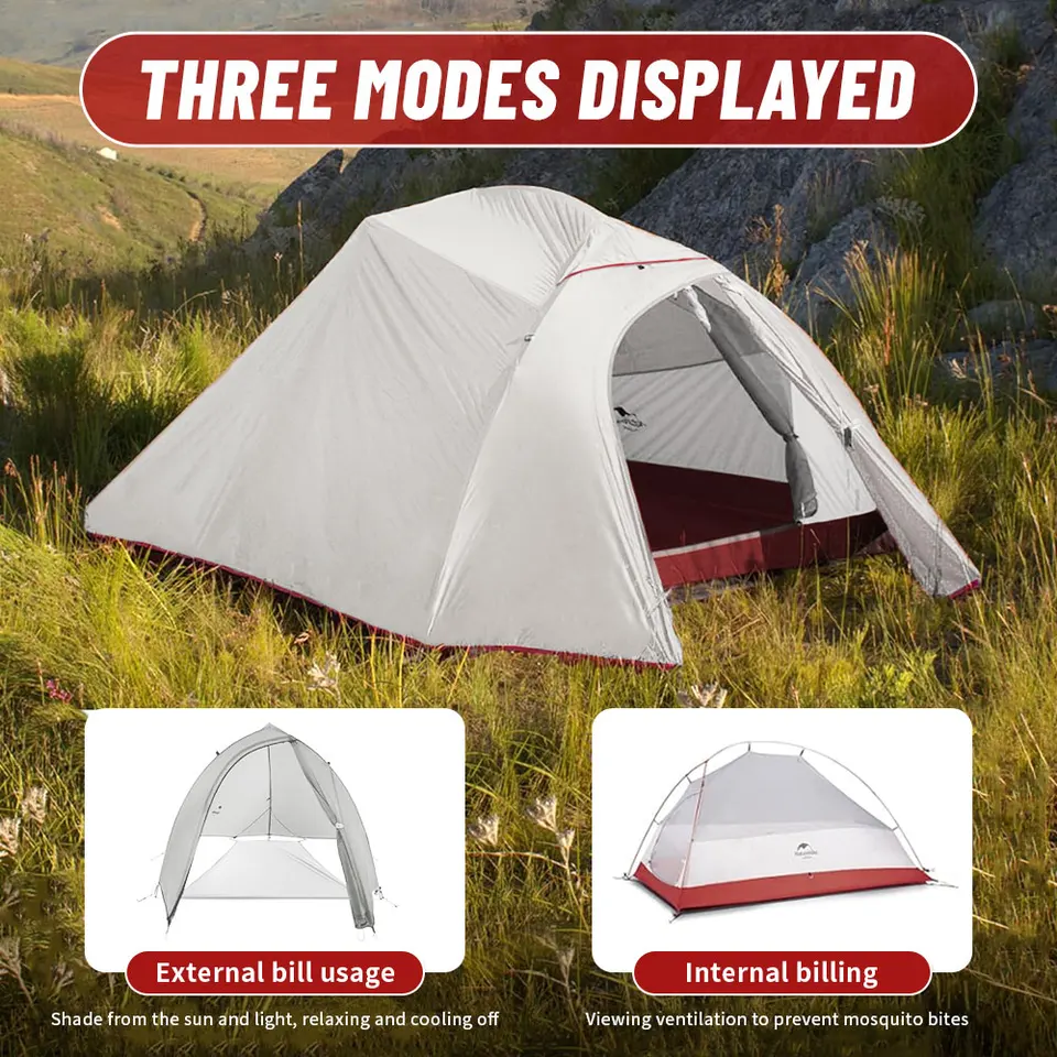 Naturehike アップグレードされたクラウドアップ 3 人用テント屋外