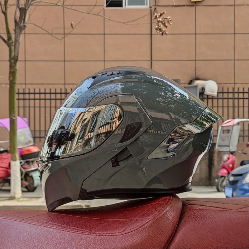 Kask motocyklowy z podwójną soczewką Kask pełnotwarzowy wysokiej jakości Zatwierdzony przez DOT Moto Cascos Motociclistas Capacete Four Seasons