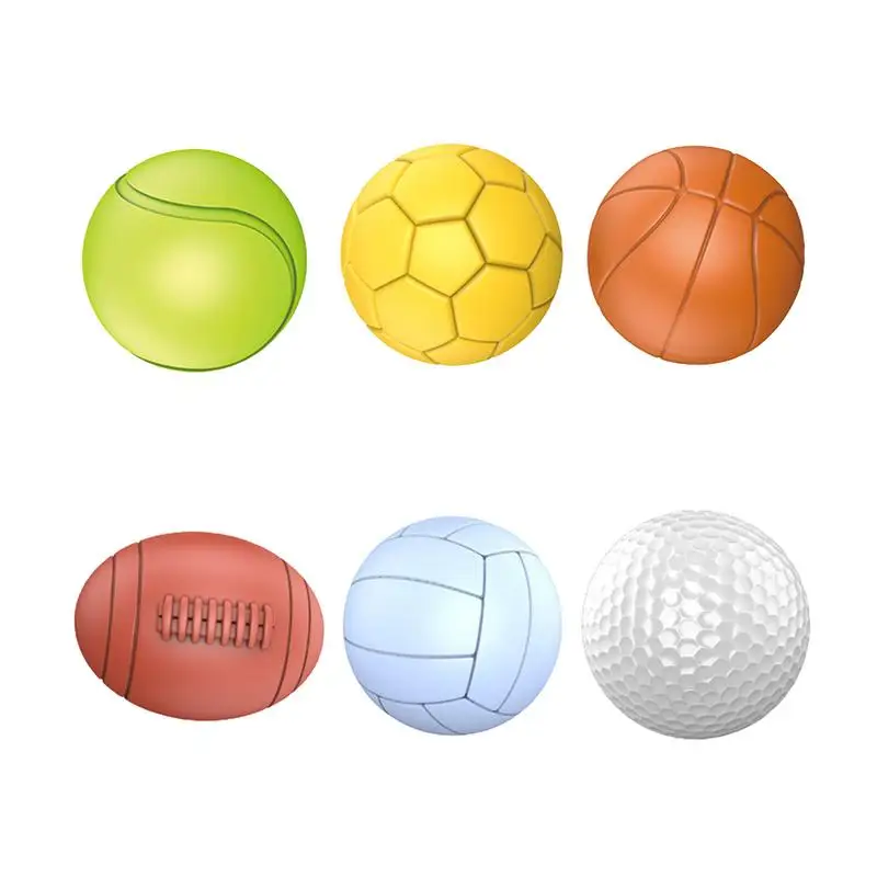 

Kids Sports Balls Mini Soccer Ball Basketball Football 6Pcs Montessori Sports Toys Enhance Eye-Hand Coordination Sensory