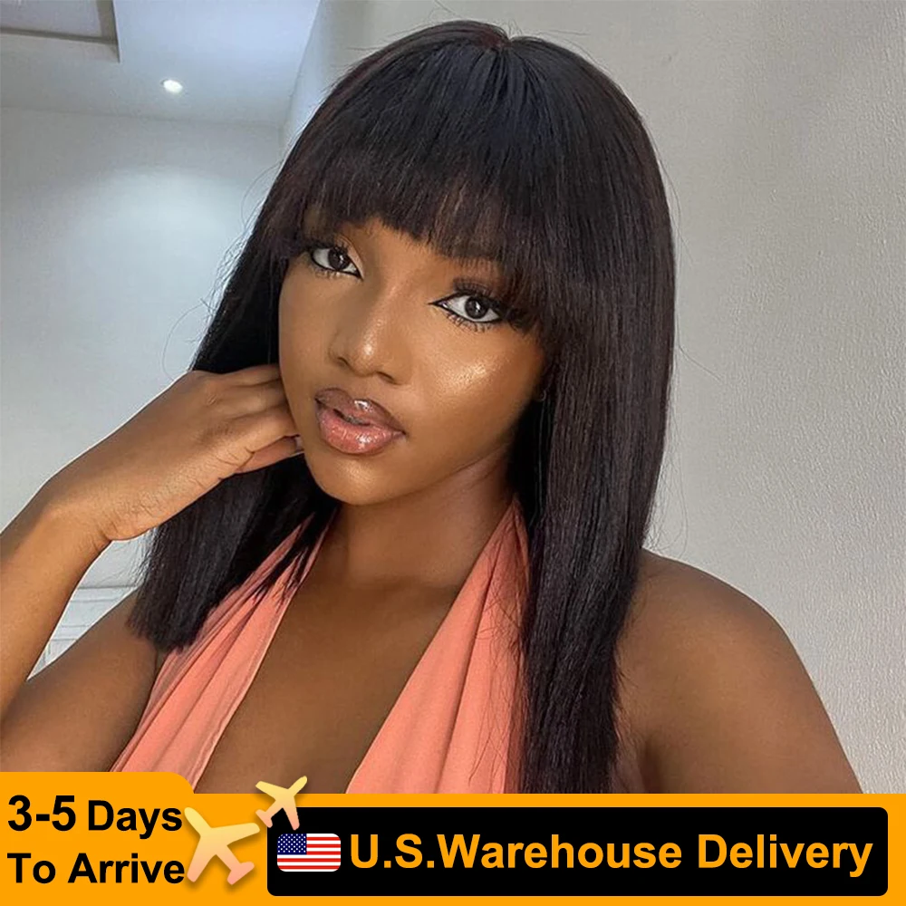 

Short Bob 3X1 Middle Part Lace Wig Bob Wigs Full Machine Made Bone Straight Human Hair Wigs With Bangs Short Bob Human Hair Wigs