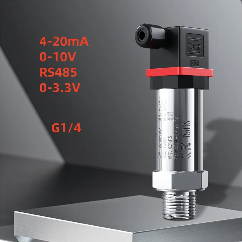 Trasmettitore di pressione aria gas combustibile acqua olio G1/4 12-36V 4-20mA RS485 0-600bar sensore trasduttore di pressione in acciaio inossidabile