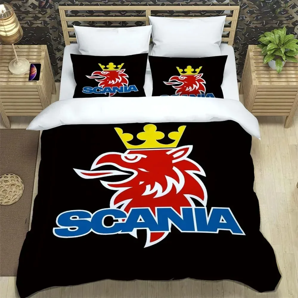 Truck Scania Pattern Quilt Cover With Pillowcases Microfiber 3D Digital Printed Bedding Set Twin Full Queen King